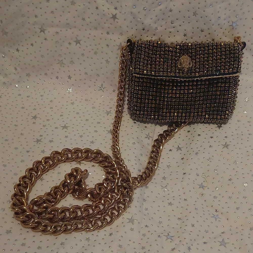 Kurt Geiger London Women's Shoulder Bag Gold Crystals Party